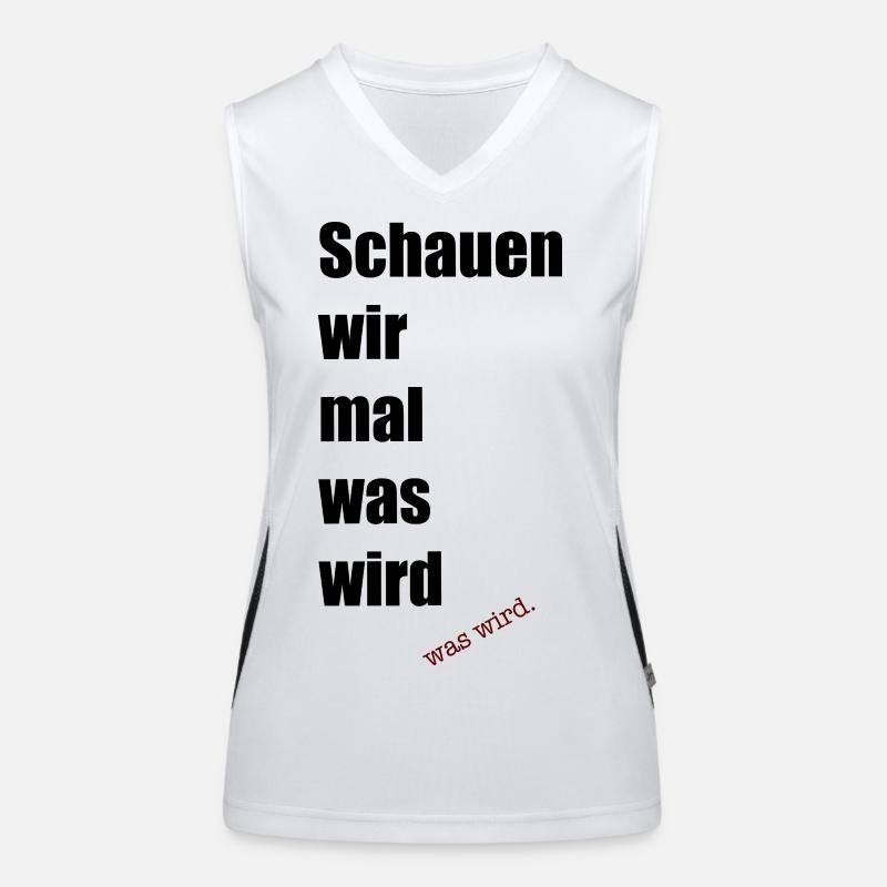 Schaun wir mal was wird meme shirt Funktionelles Kontrast-Tank Top für Frauen
