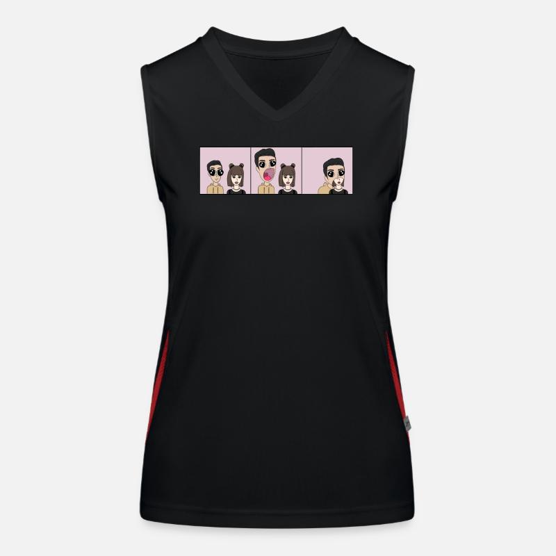 Like to eat | Comic Style | Triptych Women's Functional Contrast Tank Top