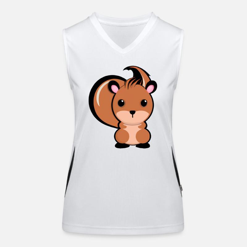 Süßes Eichhörnchen Funktionelles Kontrast-Tank Top für Frauen