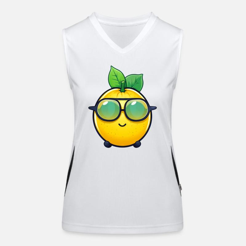 Cool Lemon - Refreshing Lemonade Design Women's Functional Contrast Tank Top