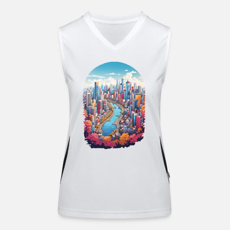 Paysage urbain Débardeur respirant contrasté Femme