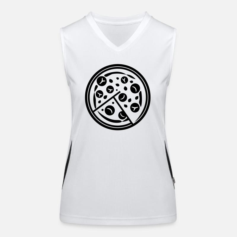 Pizza Funktionelles Kontrast-Tank Top für Frauen