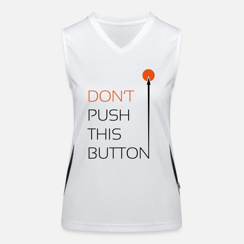 Push this Button Funktionelles Kontrast-Tank Top für Frauen