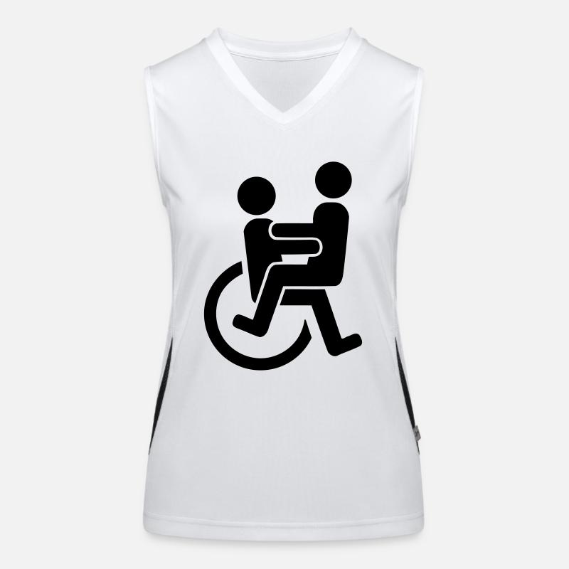 Rollstuhl Funktionelles Kontrast-Tank Top für Frauen