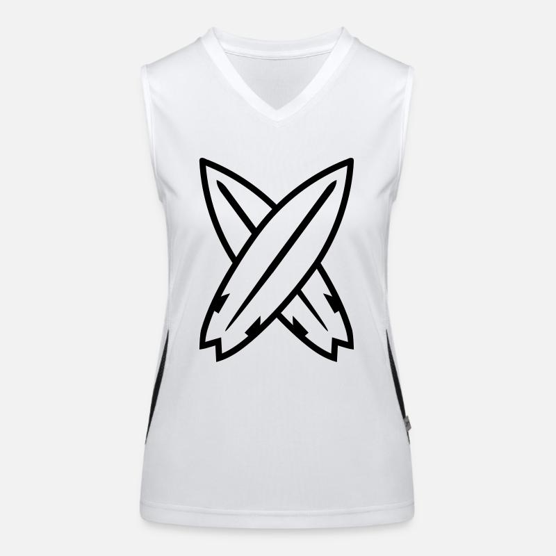 Surfbrett Funktionelles Kontrast-Tank Top für Frauen