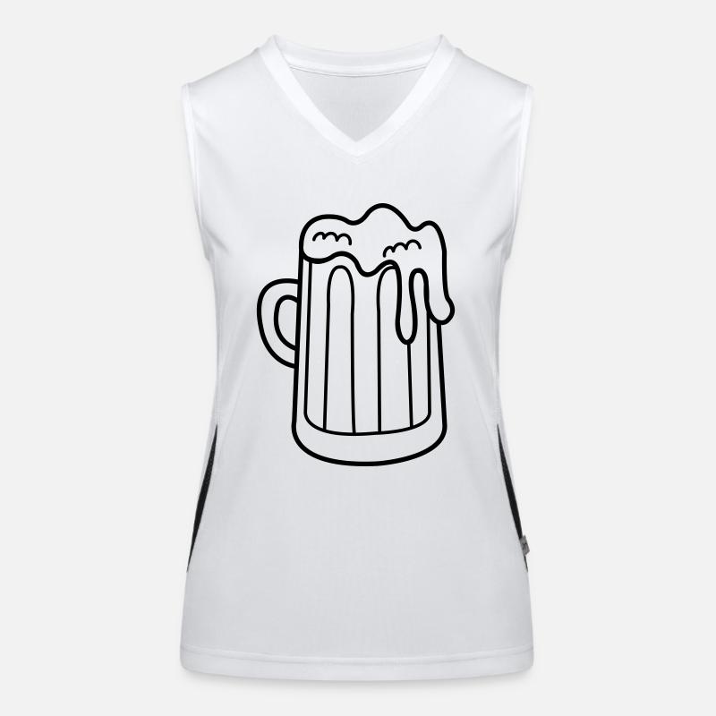 Birra Top sportivo da donna in contrasto cromatico