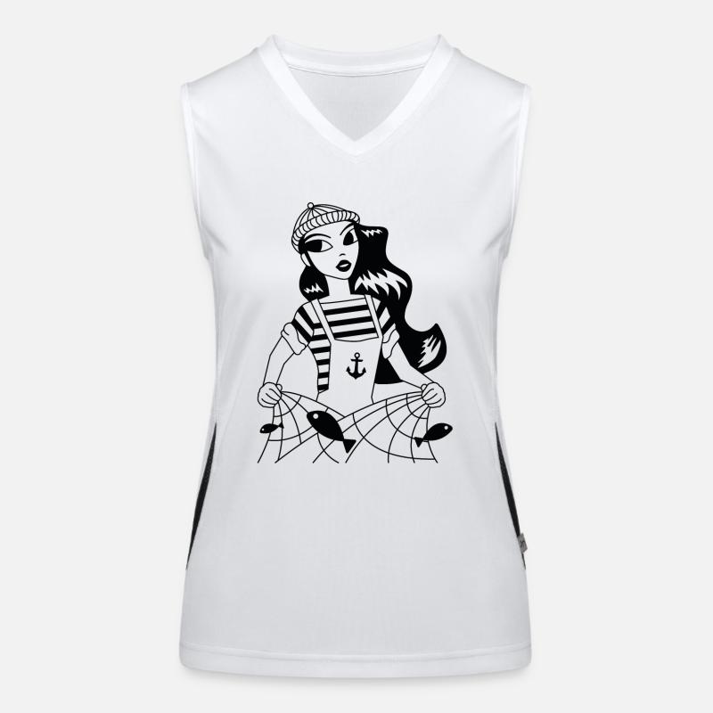 Matrose die Mutter Funktionelles Kontrast-Tank Top für Frauen