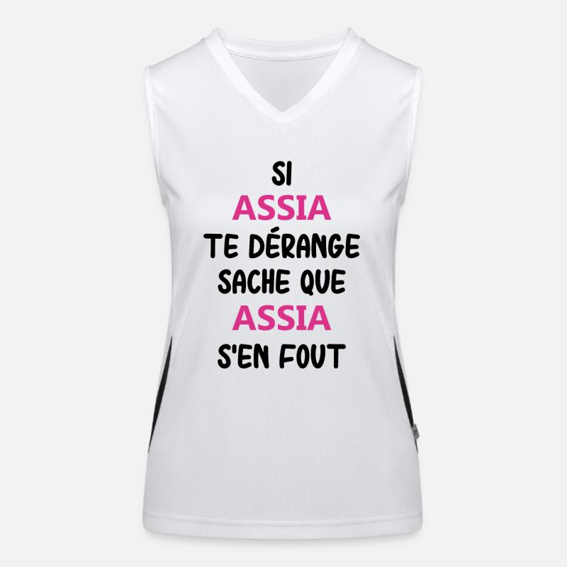 Si assia te dérange sache que assia Débardeur respirant contrasté Femme