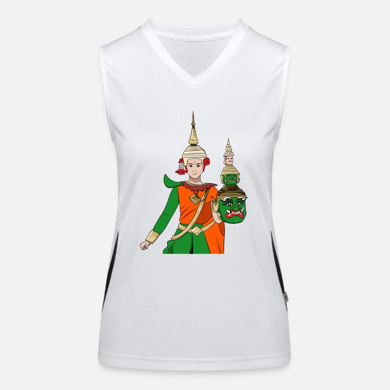 Cambodge Tradition Danse Khmer Apsara I Cadeau Débardeur respirant contrasté Femme