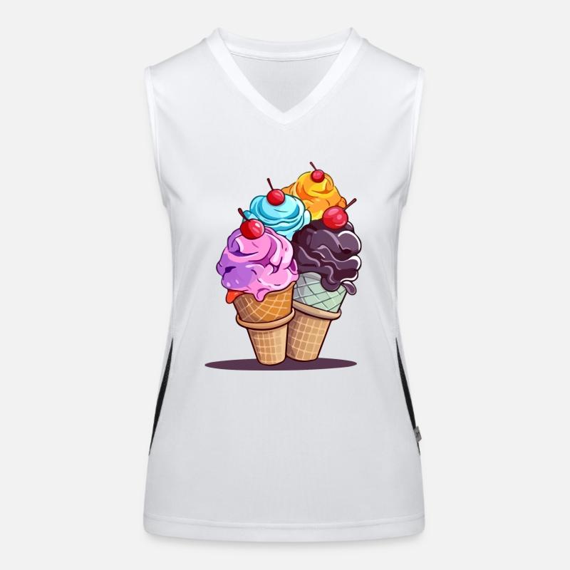 Ice cream cones Women's Functional Contrast Tank Top