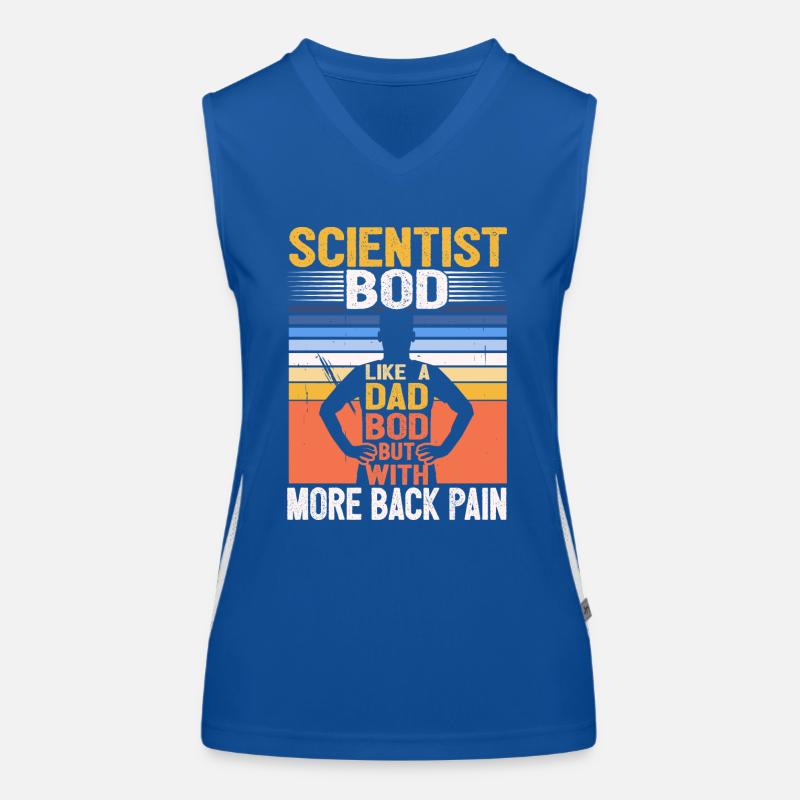Scientifique Bod Like A Dad Bod Drôle de physique Débardeur respirant contrasté Femme