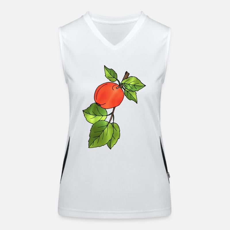 Apfel Funktionelles Kontrast-Tank Top für Frauen