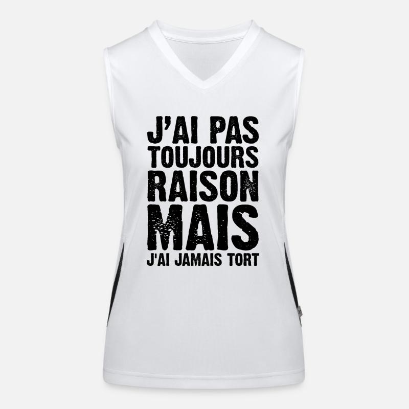 I'm not always right but I'm never wrong - Women's Functional Contrast Tank Top - white/black