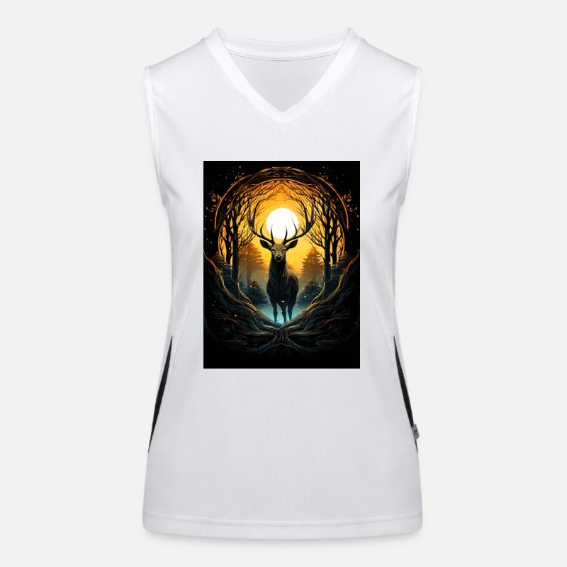 Hirsch Funktionelles Kontrast-Tank Top für Frauen