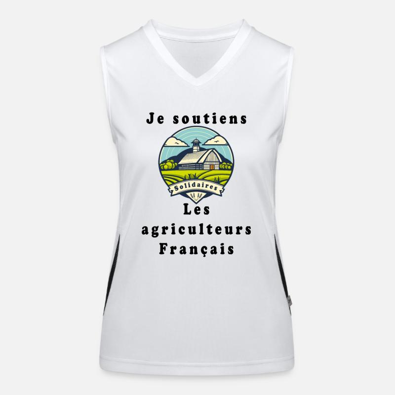 Support for Farmers #9 Women's Functional Contrast Tank Top