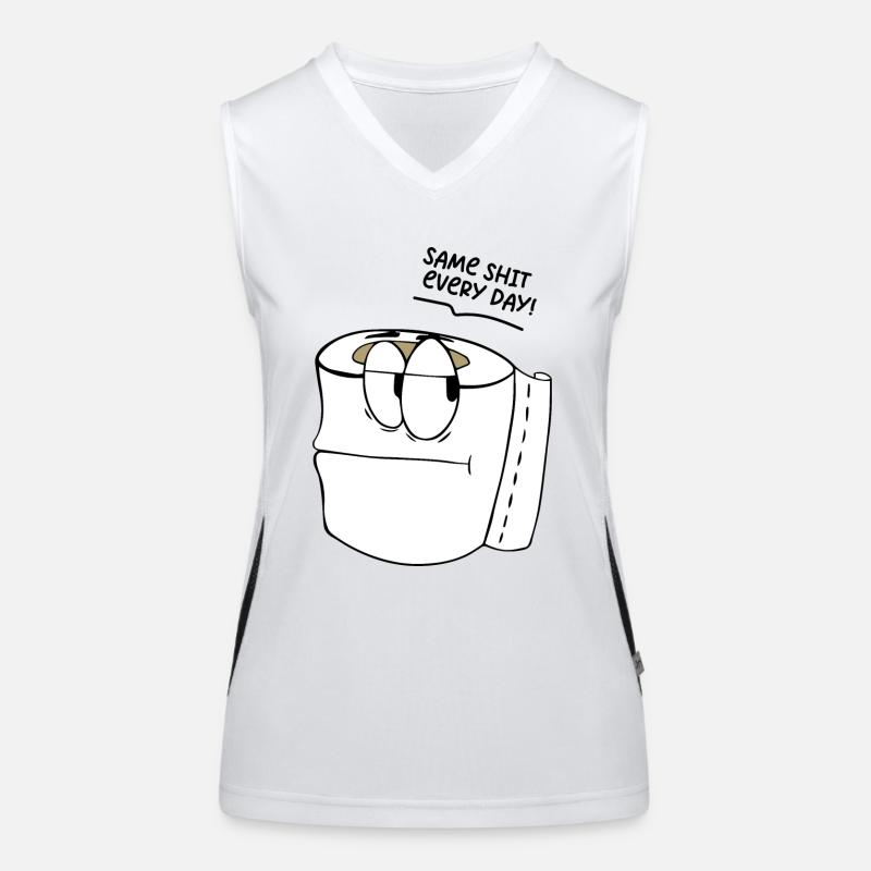 Funny saying Same shit every day ! Women's Functional Contrast Tank Top
