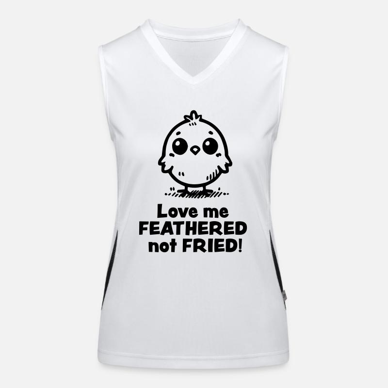 Feathered not Fried Funktionelles Kontrast-Tank Top für Frauen