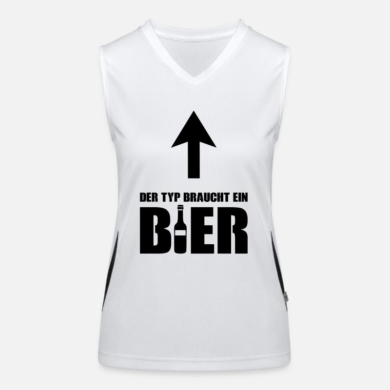The guy needs a beer Women's Functional Contrast Tank Top