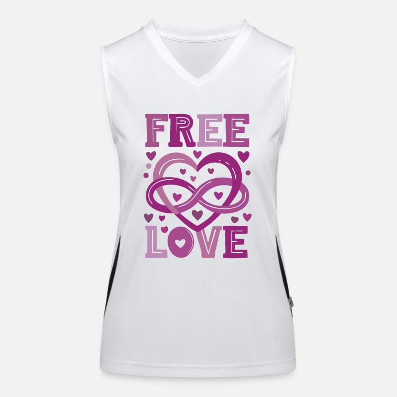 Polyamorie Symbol - Pink Funktionelles Kontrast-Tank Top für Frauen