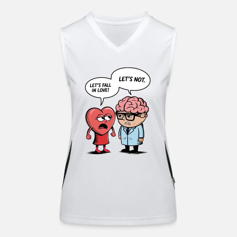 Love and brain Women's Functional Contrast Tank Top