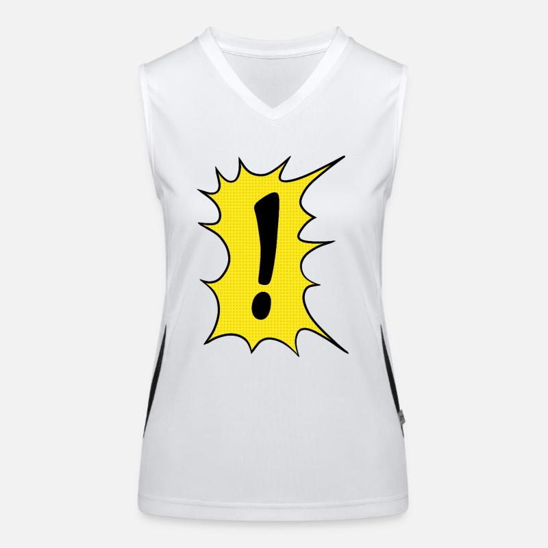 Das Ausrufezeichen im Comic Stil Funktionelles Kontrast-Tank Top für Frauen