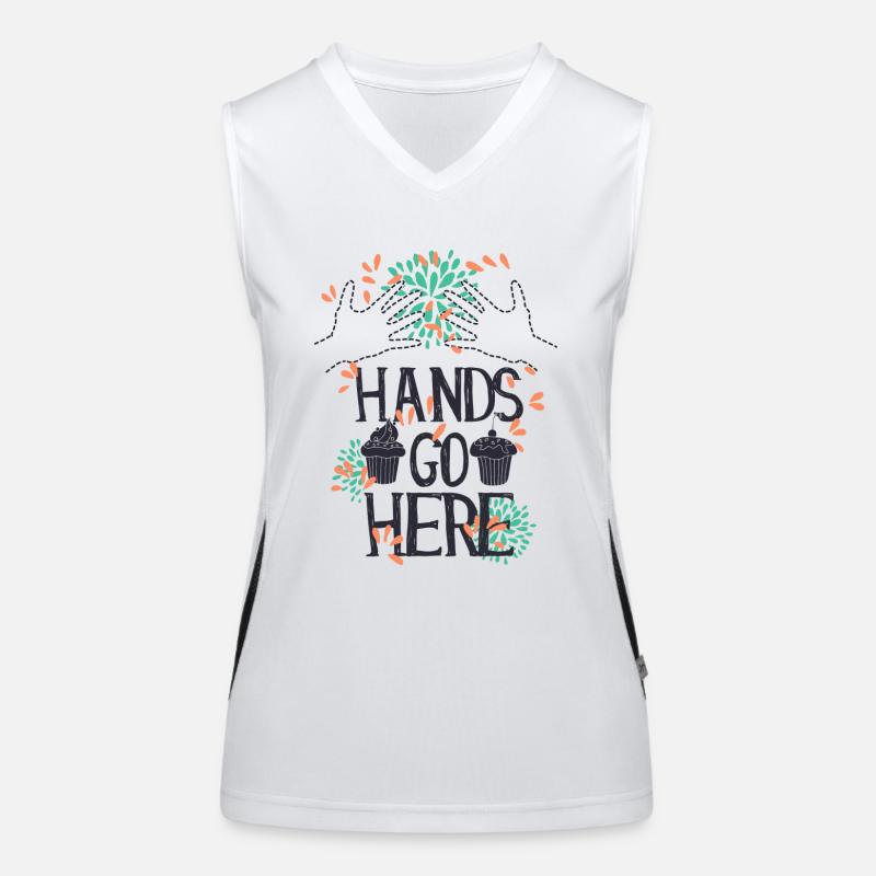 Hands go here CUPCAKE Women's Functional Contrast Tank Top