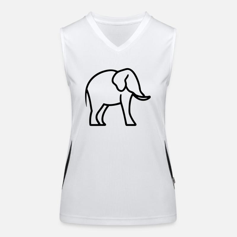 Elefant Funktionelles Kontrast-Tank Top für Frauen
