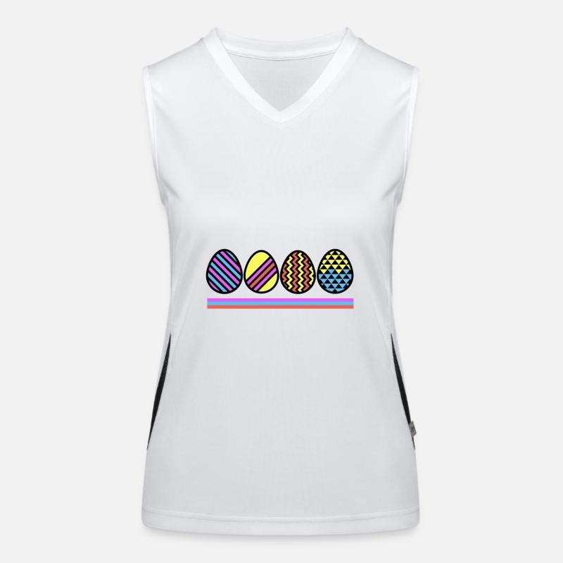 Easter Eggs - Oster Eier Funktionelles Kontrast-Tank Top für Frauen