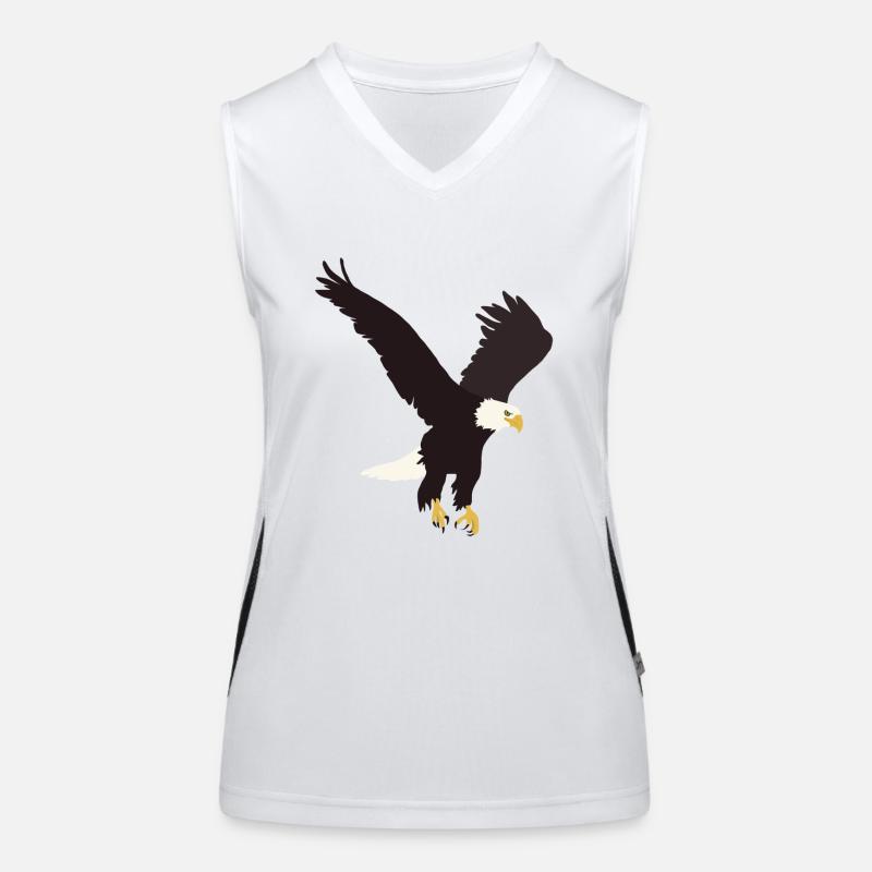 Weisskopfseeadler Funktionelles Kontrast-Tank Top für Frauen