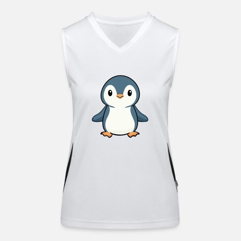 PINGOUIN OISEAU ANTARCTIQUE PÔLE SUD BÉBÉ GLACE DANDINEMENT Débardeur respirant contrasté Femme