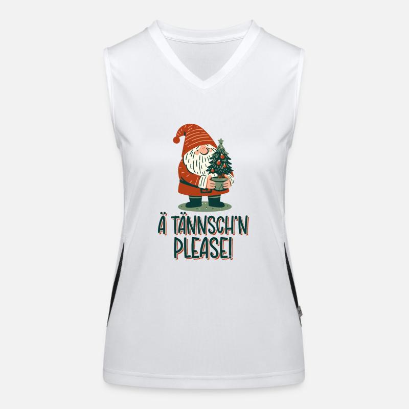 Weihnachten Lustiger Spruch Ä Tännsch'n Please Funktionelles Kontrast-Tank Top für Frauen