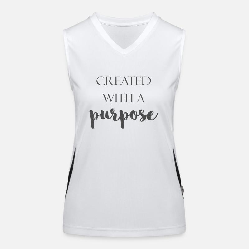 Created with a purpose Funktionelles Kontrast-Tank Top für Frauen