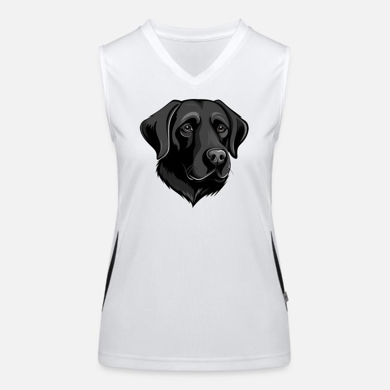 Labrador Retriever noir Débardeur respirant contrasté Femme