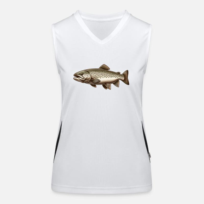 Forelle Funktionelles Kontrast-Tank Top für Frauen