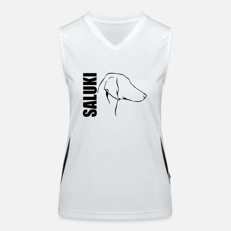 SALUKI Smooth Profile Chiens Wilsigns Débardeur respirant contrasté Femme
