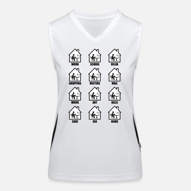 Computer-Home-Office-lustiges Geschenk Funktionelles Kontrast-Tank Top für Frauen