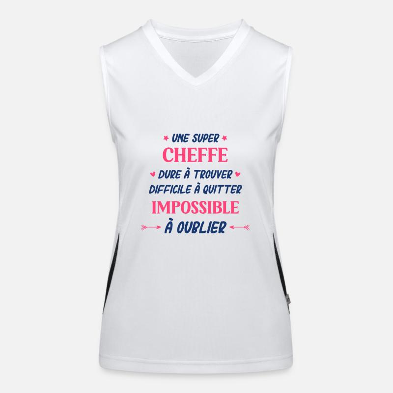 Super cheffe Débardeur respirant contrasté Femme