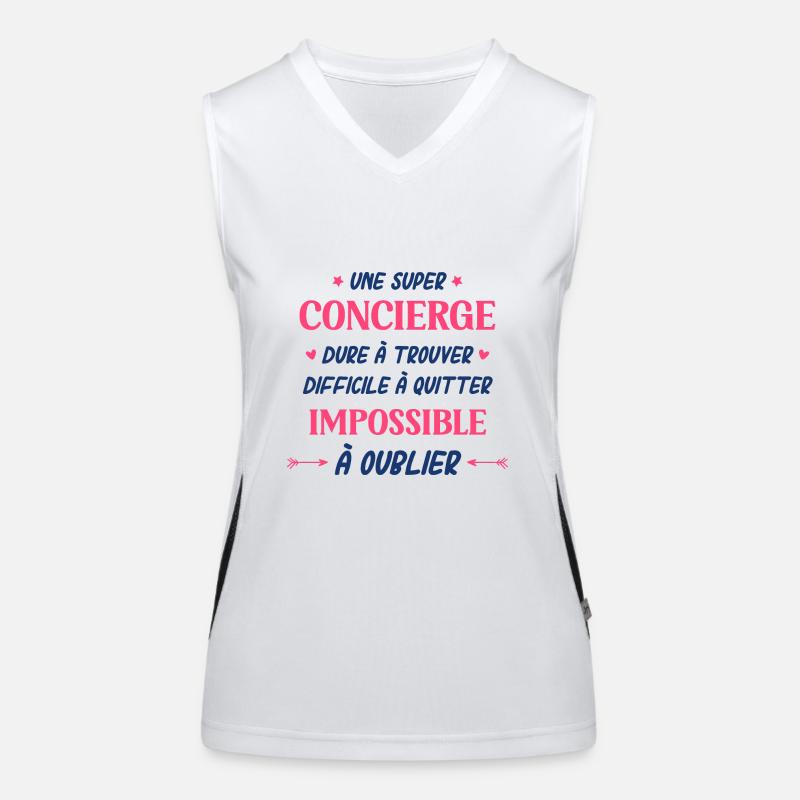 Super concierge Débardeur respirant contrasté Femme