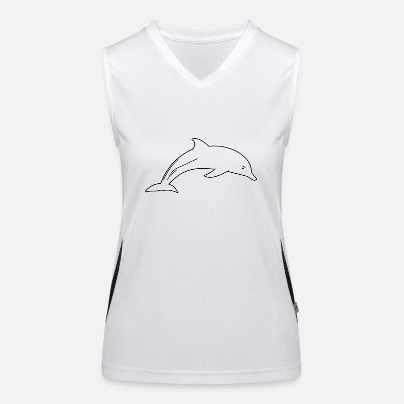Delfin Funktionelles Kontrast-Tank Top für Frauen