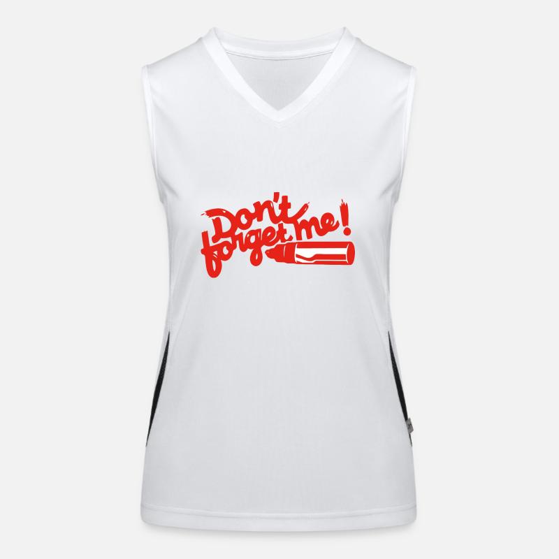 Please don't forget - Don't forget me Women's Functional Contrast Tank Top
