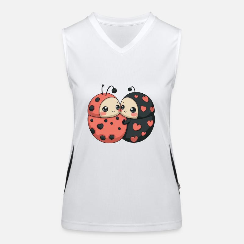 Ladybugs in love Women's Functional Contrast Tank Top