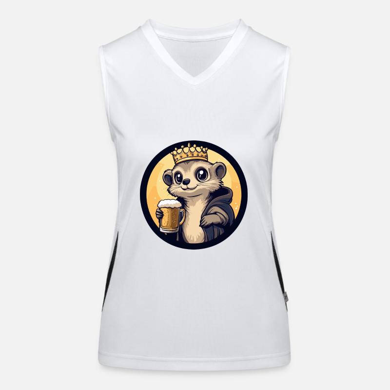 Erdmännchen Bier Funktionelles Kontrast-Tank Top für Frauen