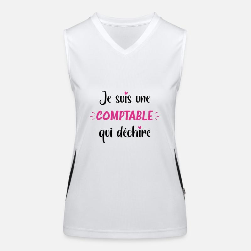 Je suis une comptable qui déchire Débardeur respirant contrasté Femme