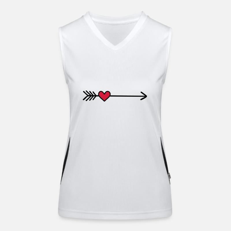 heart Women's Functional Contrast Tank Top