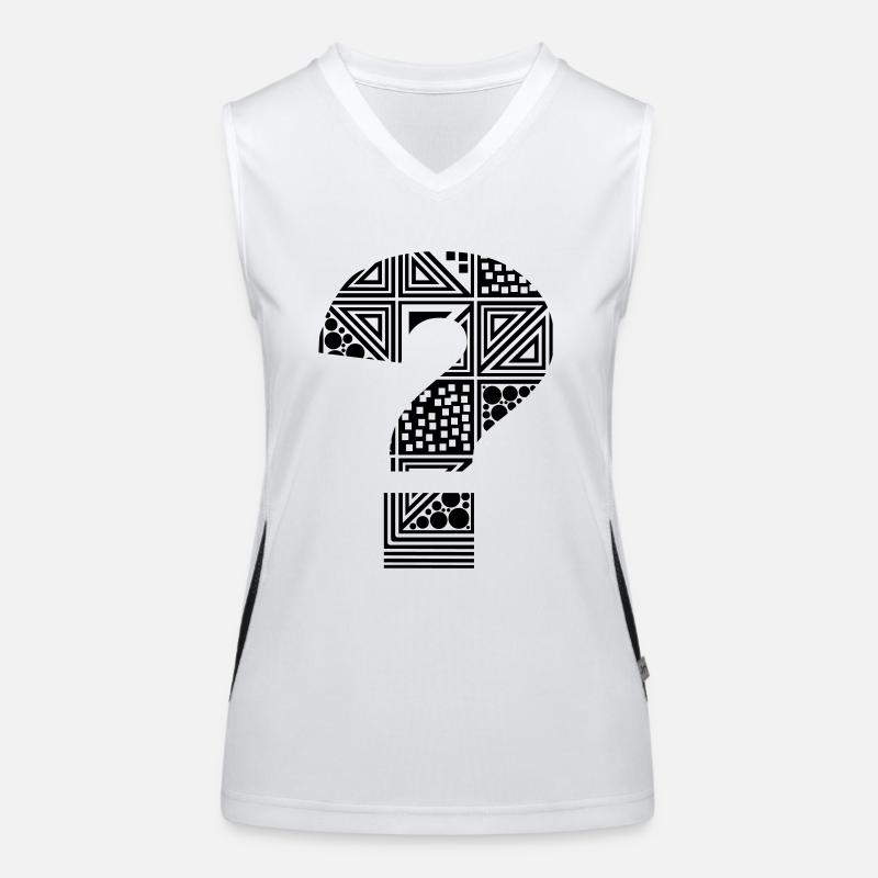 Fragezeichen Funktionelles Kontrast-Tank Top für Frauen