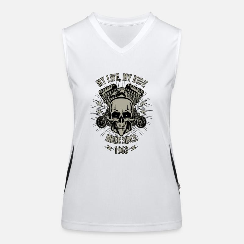 Gift for Biker - built in 1963 Women's Functional Contrast Tank Top