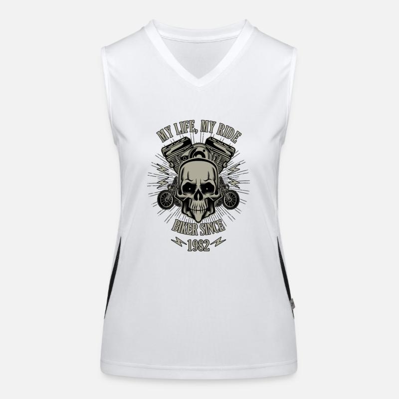 Gift for Biker - Year 1982 Women's Functional Contrast Tank Top