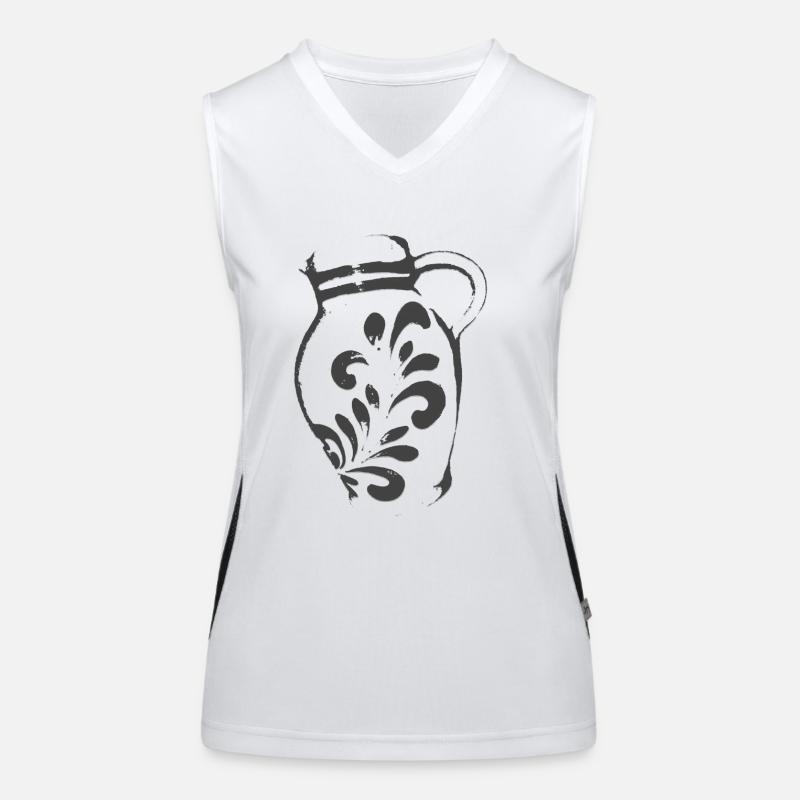 Bembel grau Funktionelles Kontrast-Tank Top für Frauen