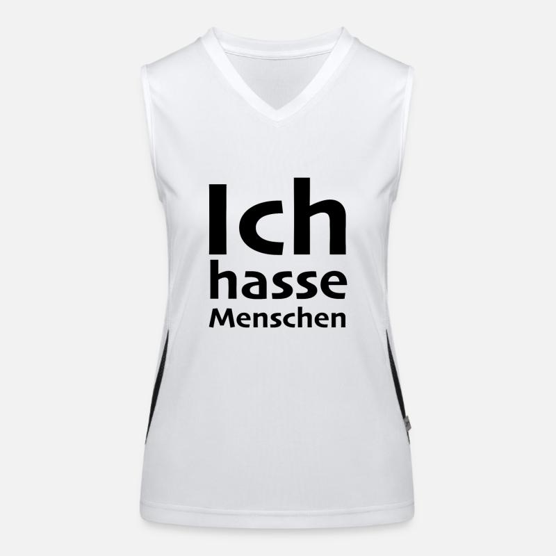 I hate people - human haters - gift fun Women's Functional Contrast Tank Top