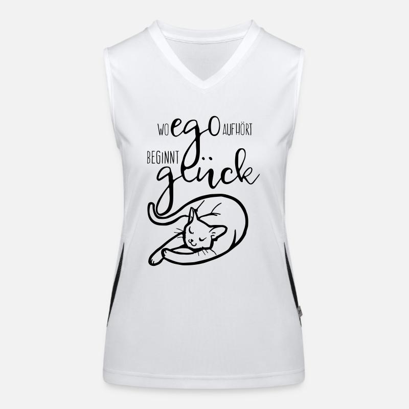 Katze Glück Funktionelles Kontrast-Tank Top für Frauen
